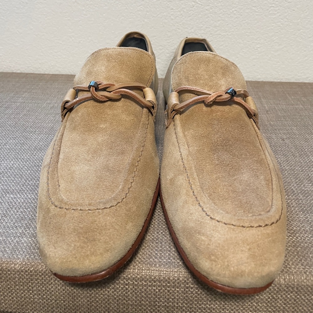 Ted Baker London Brown suede loafers.